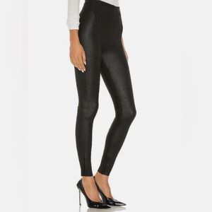 Commando Sleek Black Faux suede Leggings size XL